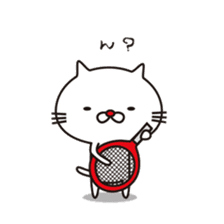Red-nosed cats and tennis sticker #11579613