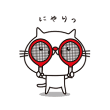 Red-nosed cats and tennis sticker #11579619