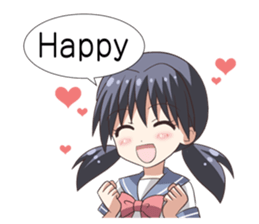 School uniform girl!3 sticker #11579984