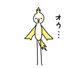 Stylish bird sticker sticker #11580093