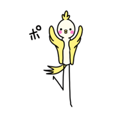 Stylish bird sticker sticker #11580104