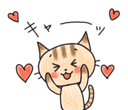 "MAYUNEKO" The cats with eyebrows! sticker #11580328