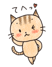 "MAYUNEKO" The cats with eyebrows! sticker #11580335