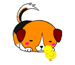 Lucky dog "Fuku"1 sticker #11580459