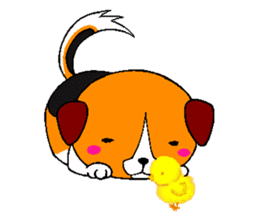 Lucky dog "Fuku"1 sticker #11580459