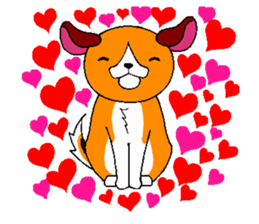 Lucky dog "Fuku"1 sticker #11580465