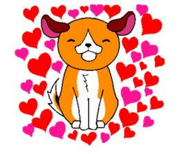 Lucky dog "Fuku"1 sticker #11580465