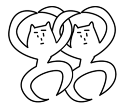 Reticent cats sticker #11580987