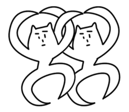 Reticent cats sticker #11580987