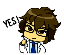 A white coat man sticker #11581119