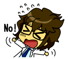 A white coat man sticker #11581120