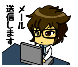 A white coat man sticker #11581130