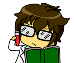 A white coat man sticker #11581149