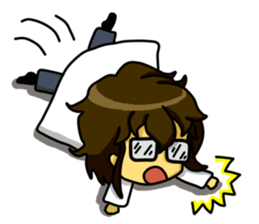 A white coat man sticker #11581150