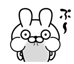 Surprised face of the rabbit sticker #11583307