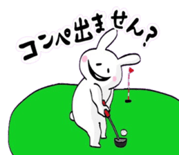 Golf lovers the rabbit. sticker #11584276