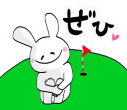 Golf lovers the rabbit. sticker #11584277