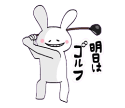 Golf lovers the rabbit. sticker #11584280