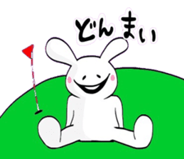 Golf lovers the rabbit. sticker #11584306