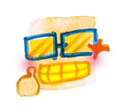 Mr.square glasses sticker #11584602