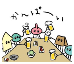 People of the space suit and aliens sticker #11585281