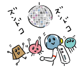 People of the space suit and aliens sticker #11585282