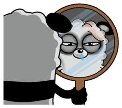 Lack of sleep of Panda sticker #11586270