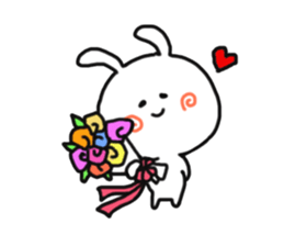 Love cute rabbit. sticker #11588136