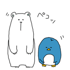 My white bear and penguin 2 sticker #11590995