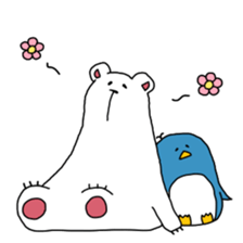 My white bear and penguin 2 sticker #11591001