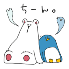My white bear and penguin 2 sticker #11591005
