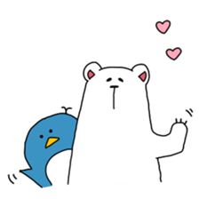 My white bear and penguin 2 sticker #11591008