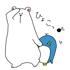 My white bear and penguin 2 sticker #11591016