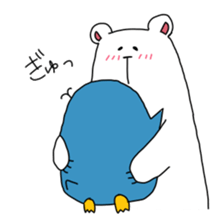My white bear and penguin 2 sticker #11591020