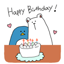 My white bear and penguin 2 sticker #11591021