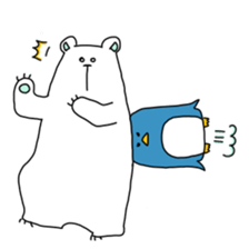 My white bear and penguin 2 sticker #11591024