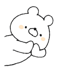 Friendly white bear2 sticker #11591196