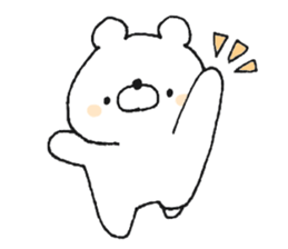 Friendly white bear2 sticker #11591204
