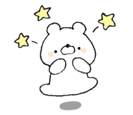 Friendly white bear2 sticker #11591207