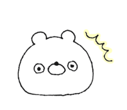 Friendly white bear2 sticker #11591214