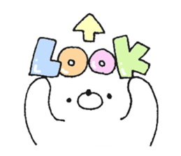 Friendly white bear2 sticker #11591227