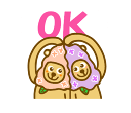 Lilac bear sticker #11591275