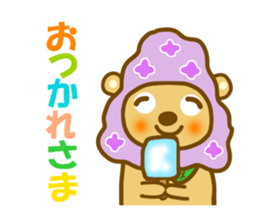 Lilac bear sticker #11591276
