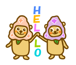 Lilac bear sticker #11591283