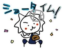 White lion and yellow chicken 3 sticker #11591953