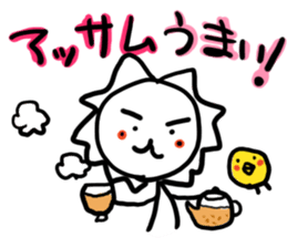 White lion and yellow chicken 3 sticker #11591954