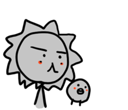 White lion and yellow chicken 3 sticker #11591963