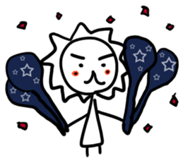 White lion and yellow chicken 3 sticker #11591964