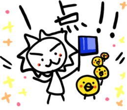 White lion and yellow chicken 3 sticker #11591970