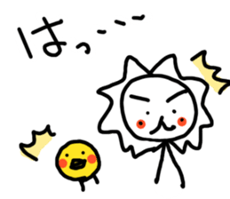 White lion and yellow chicken 3 sticker #11591989